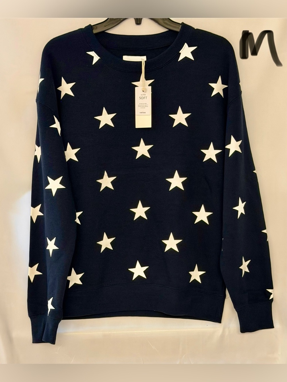 Reflex Navy Sweater with White Star Pattern